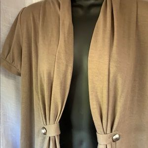 Love By Design Blouse SweateBrown Sz LG